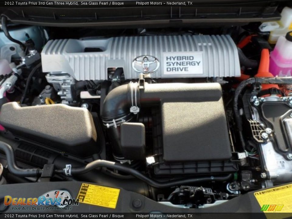 2012 Toyota Prius 3rd Gen Three Hybrid Sea Glass Pearl / Bisque Photo #17