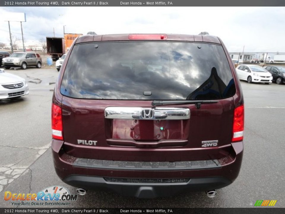 2012 Honda Pilot Touring 4WD Dark Cherry Pearl II / Black Photo #4