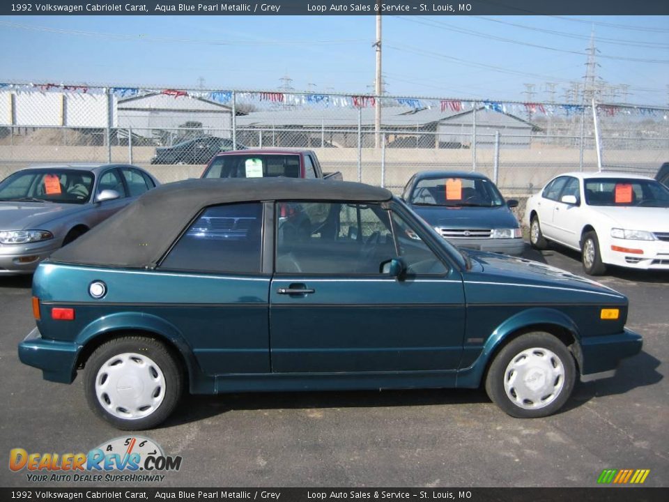 1992 Volkswagen Cabriolet Carat Aqua Blue Pearl Metallic / Grey Photo #2
