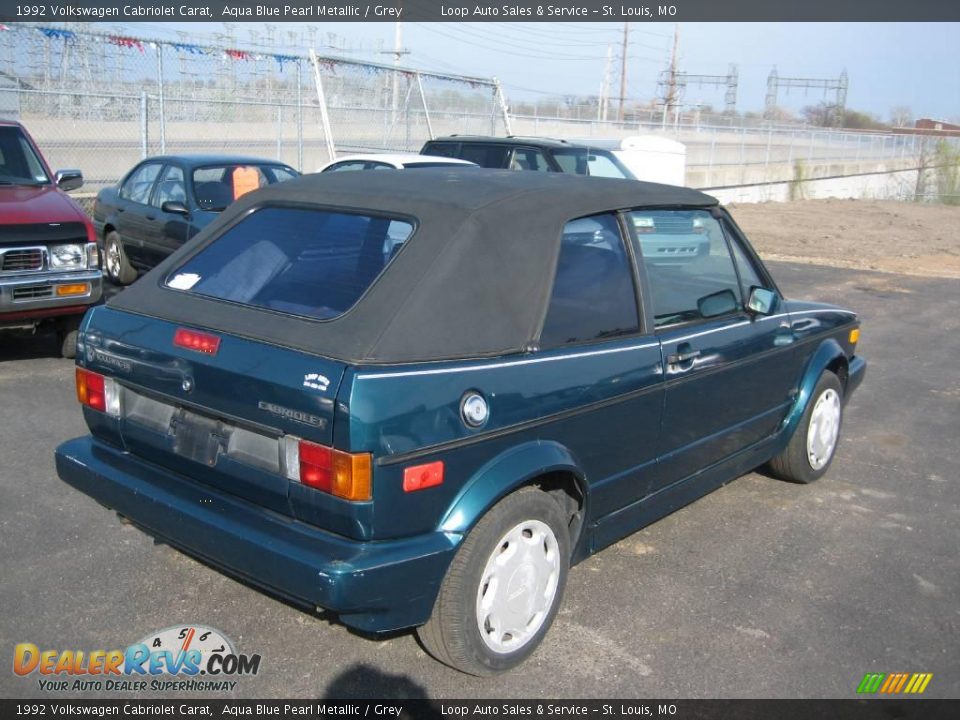 1992 Volkswagen Cabriolet Carat Aqua Blue Pearl Metallic / Grey Photo #3