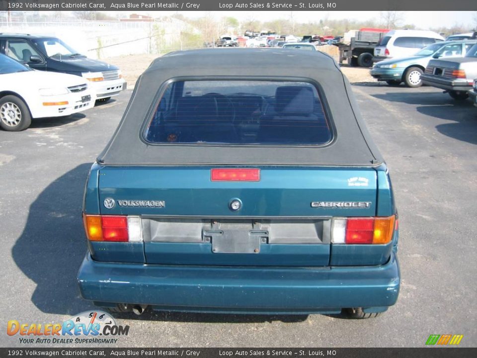 1992 Volkswagen Cabriolet Carat Aqua Blue Pearl Metallic / Grey Photo #4