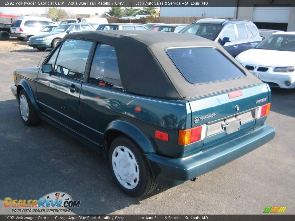 1992 Volkswagen Cabriolet Carat Aqua Blue Pearl Metallic / Grey Photo #5