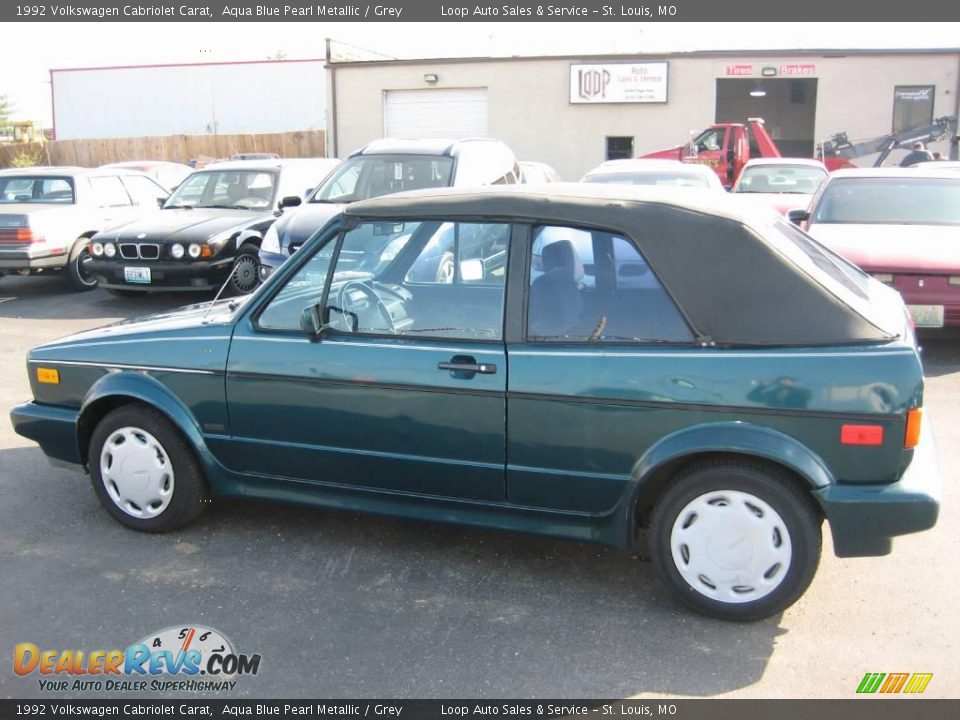 1992 Volkswagen Cabriolet Carat Aqua Blue Pearl Metallic / Grey Photo #6