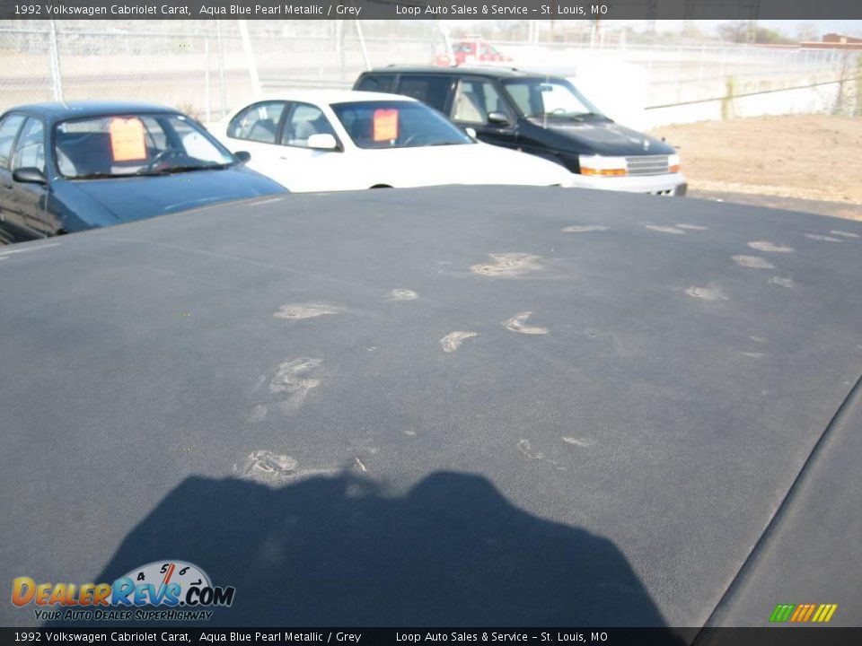 1992 Volkswagen Cabriolet Carat Aqua Blue Pearl Metallic / Grey Photo #7