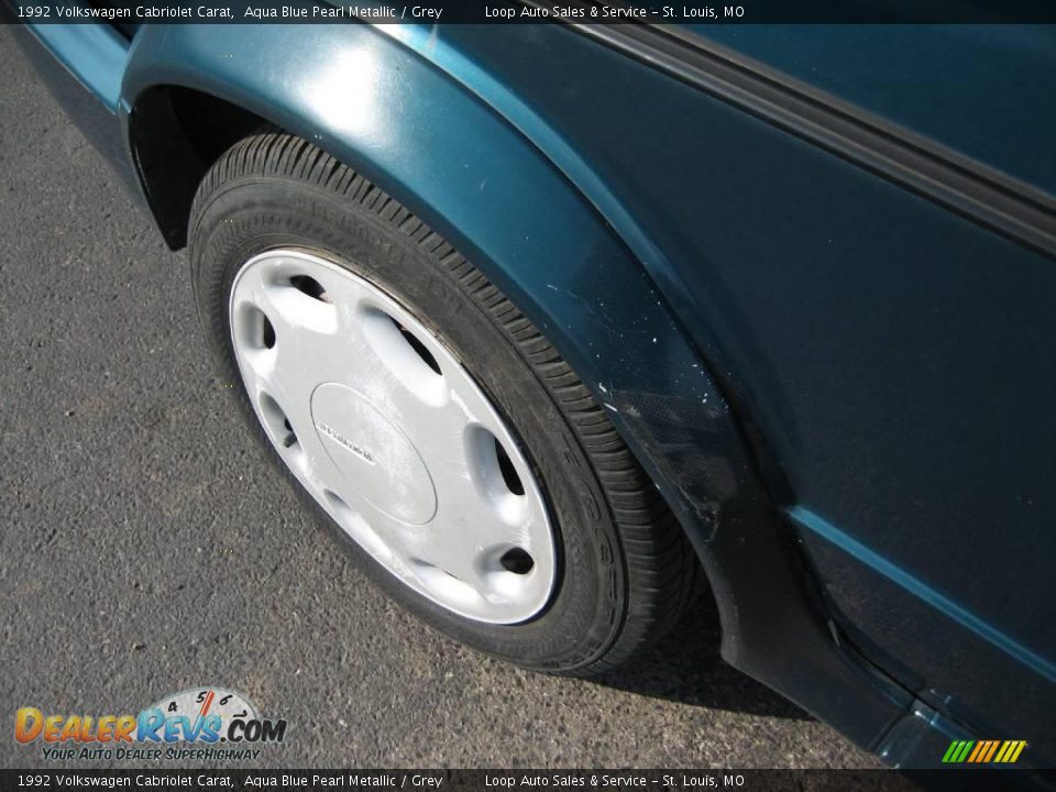 1992 Volkswagen Cabriolet Carat Aqua Blue Pearl Metallic / Grey Photo #9