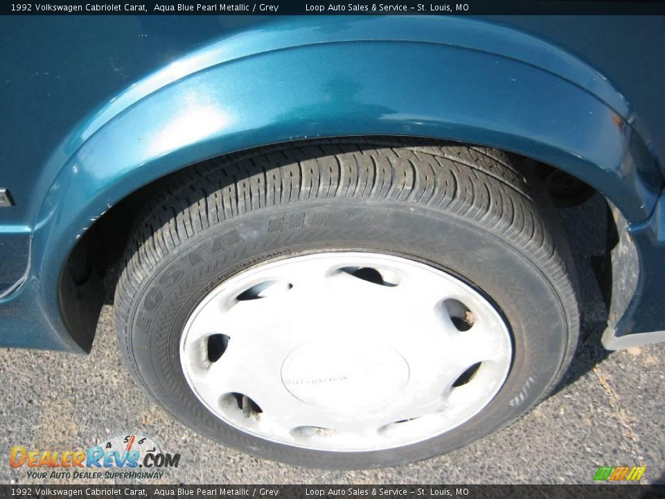 1992 Volkswagen Cabriolet Carat Aqua Blue Pearl Metallic / Grey Photo #10