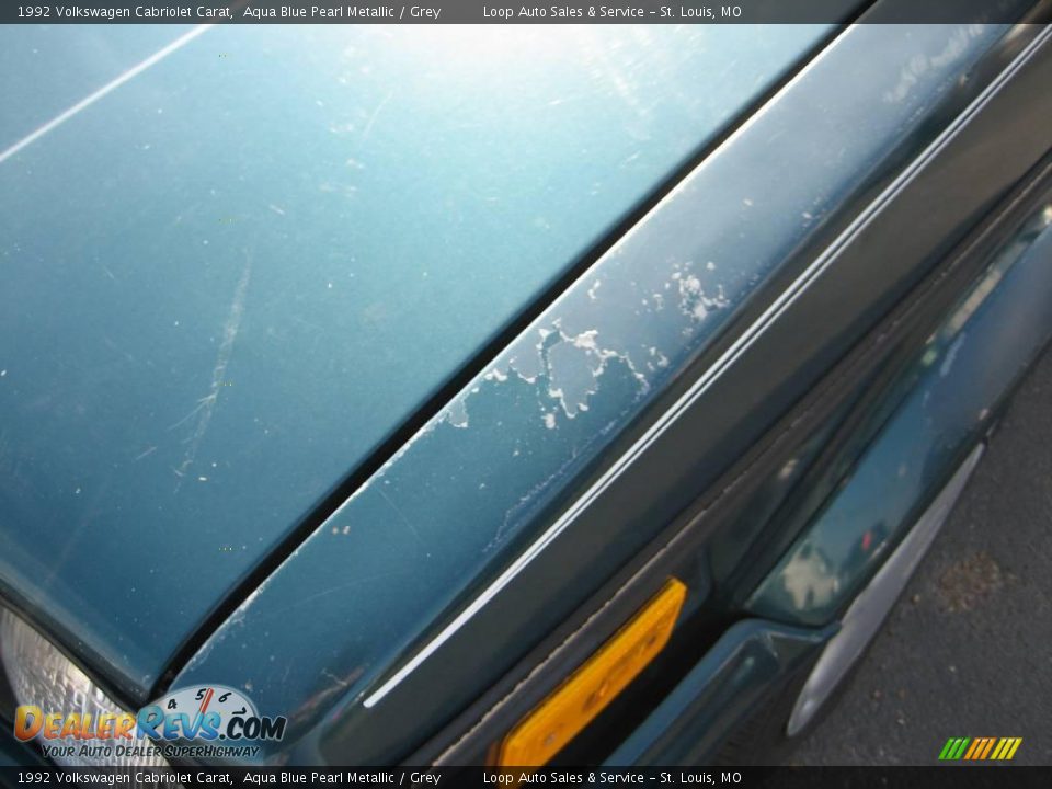 1992 Volkswagen Cabriolet Carat Aqua Blue Pearl Metallic / Grey Photo #11