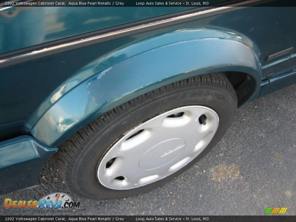 1992 Volkswagen Cabriolet Carat Aqua Blue Pearl Metallic / Grey Photo #12