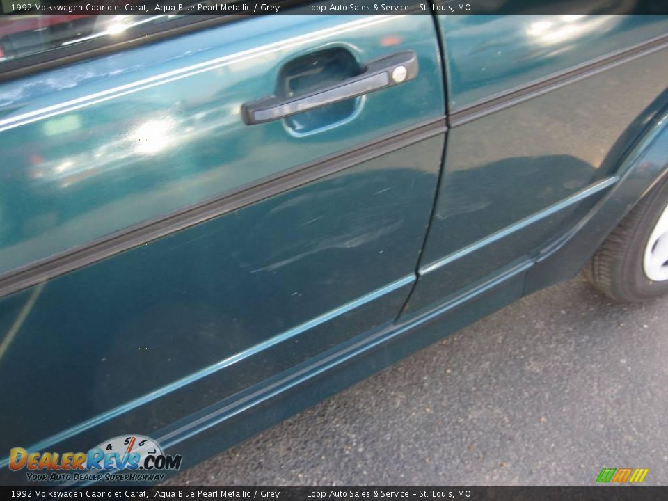 1992 Volkswagen Cabriolet Carat Aqua Blue Pearl Metallic / Grey Photo #13
