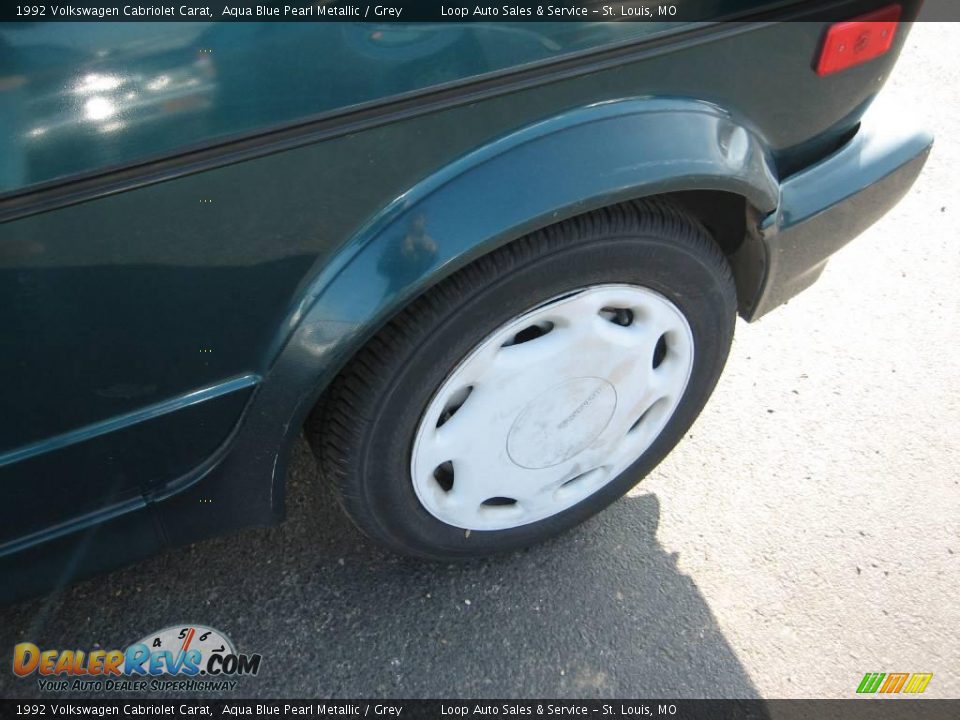 1992 Volkswagen Cabriolet Carat Aqua Blue Pearl Metallic / Grey Photo #14