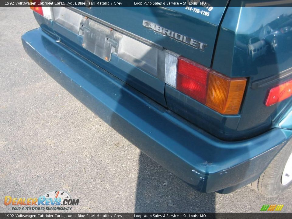 1992 Volkswagen Cabriolet Carat Aqua Blue Pearl Metallic / Grey Photo #15
