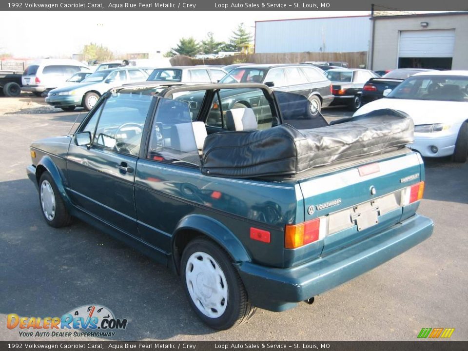 1992 Volkswagen Cabriolet Carat Aqua Blue Pearl Metallic / Grey Photo #16