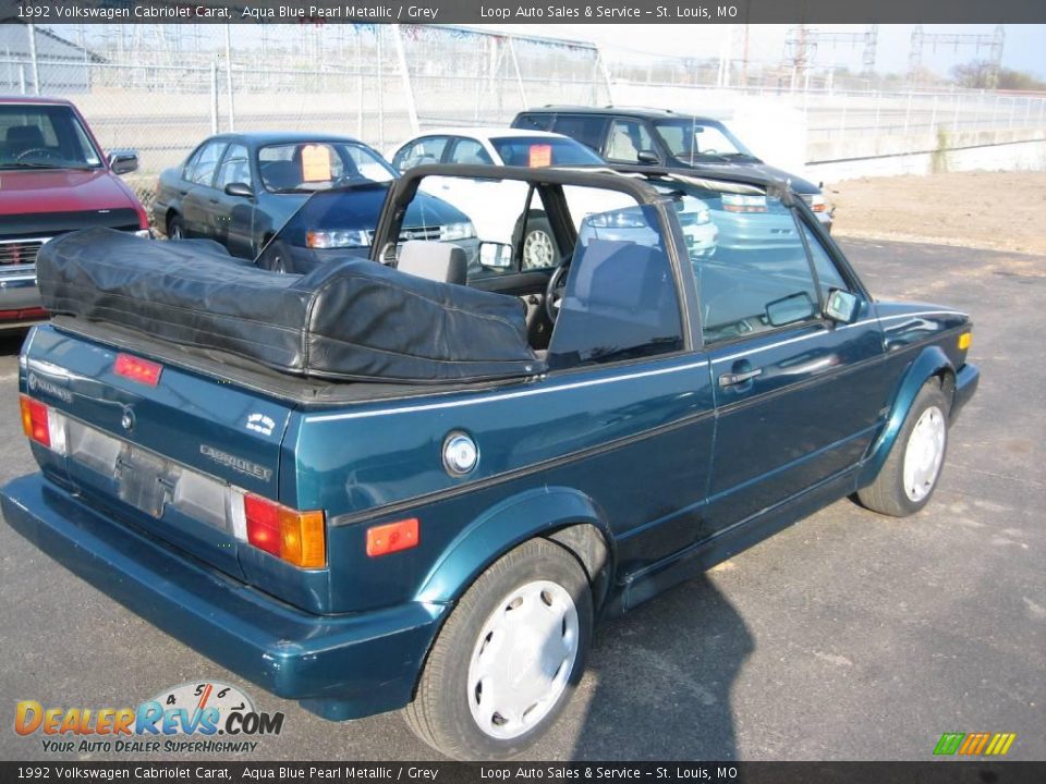 1992 Volkswagen Cabriolet Carat Aqua Blue Pearl Metallic / Grey Photo #17