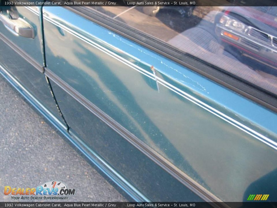 1992 Volkswagen Cabriolet Carat Aqua Blue Pearl Metallic / Grey Photo #20