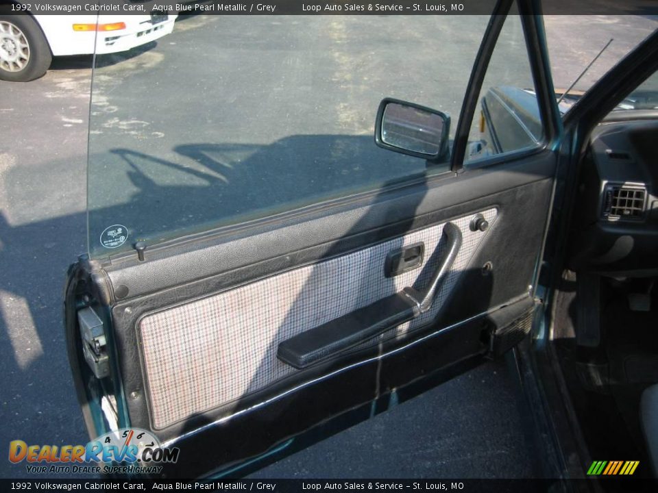 1992 Volkswagen Cabriolet Carat Aqua Blue Pearl Metallic / Grey Photo #21