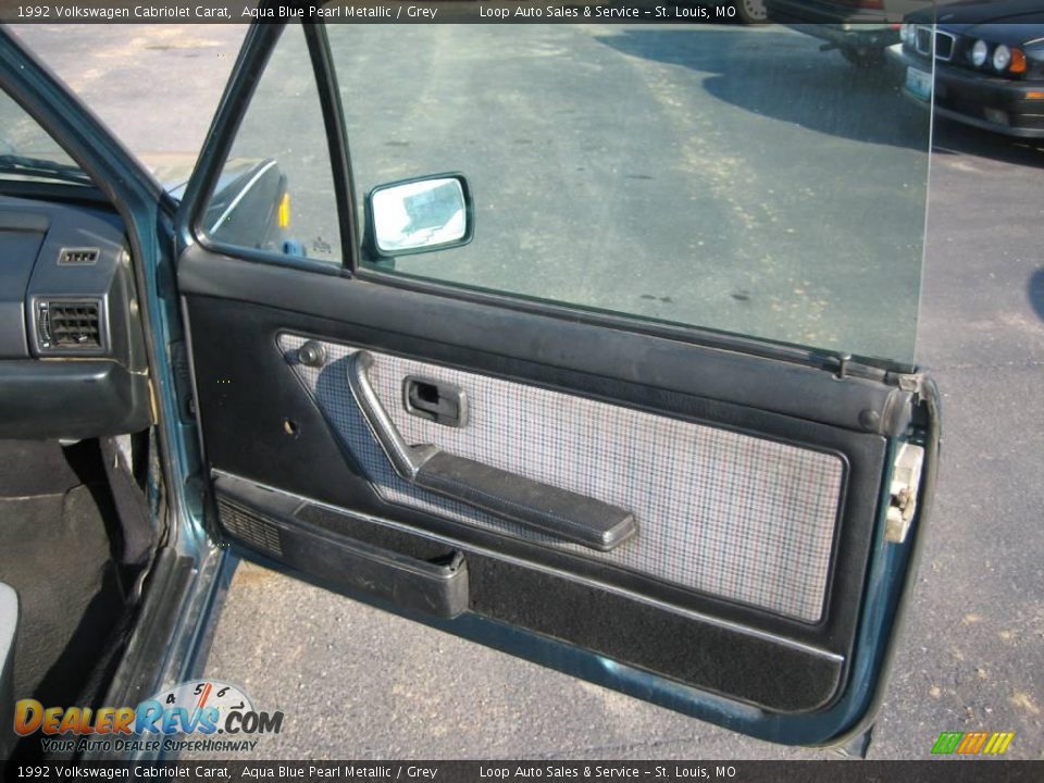 1992 Volkswagen Cabriolet Carat Aqua Blue Pearl Metallic / Grey Photo #23