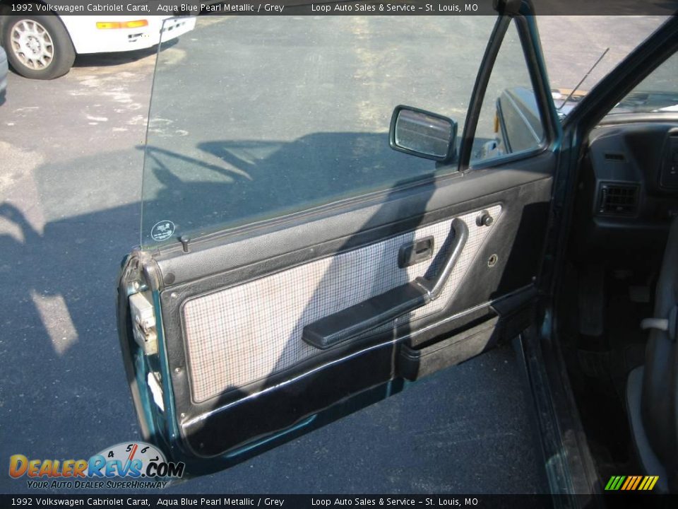 1992 Volkswagen Cabriolet Carat Aqua Blue Pearl Metallic / Grey Photo #24