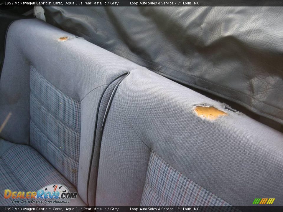 1992 Volkswagen Cabriolet Carat Aqua Blue Pearl Metallic / Grey Photo #26