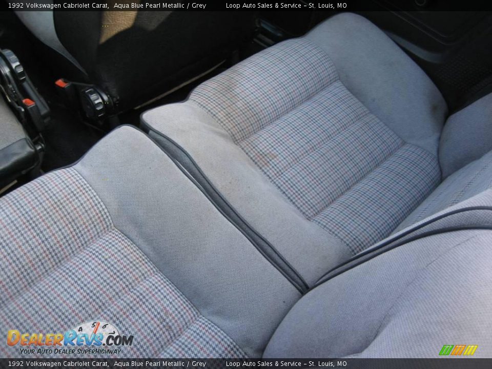 1992 Volkswagen Cabriolet Carat Aqua Blue Pearl Metallic / Grey Photo #27