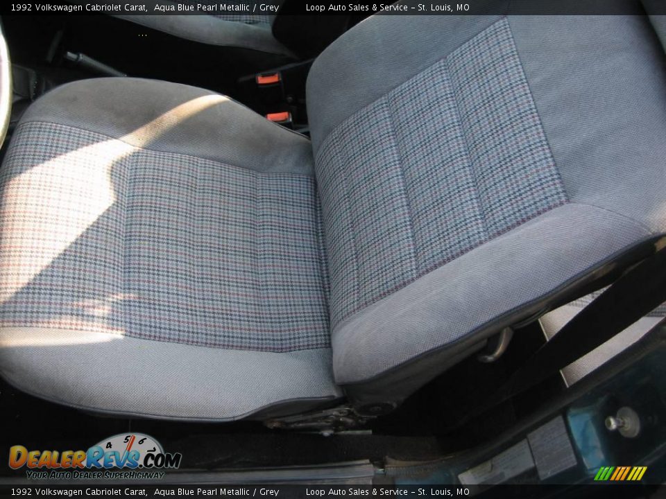 1992 Volkswagen Cabriolet Carat Aqua Blue Pearl Metallic / Grey Photo #30