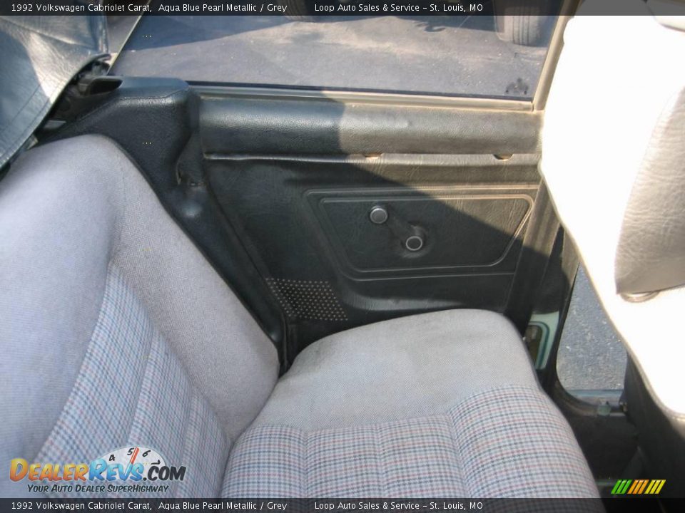 1992 Volkswagen Cabriolet Carat Aqua Blue Pearl Metallic / Grey Photo #32