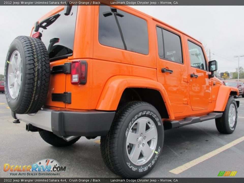 2012 Jeep Wrangler Unlimited Sahara 4x4 Crush Orange / Black Photo #3