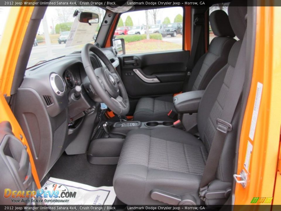 2012 Jeep Wrangler Unlimited Sahara 4x4 Crush Orange / Black Photo #7