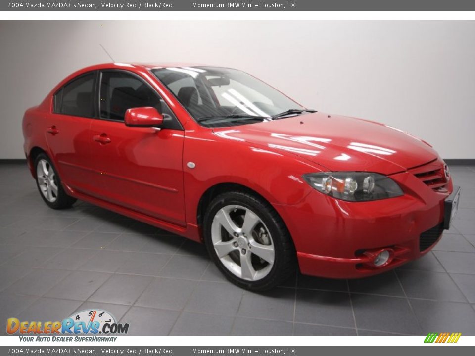 2004 Mazda MAZDA3 s Sedan Velocity Red / Black/Red Photo #1
