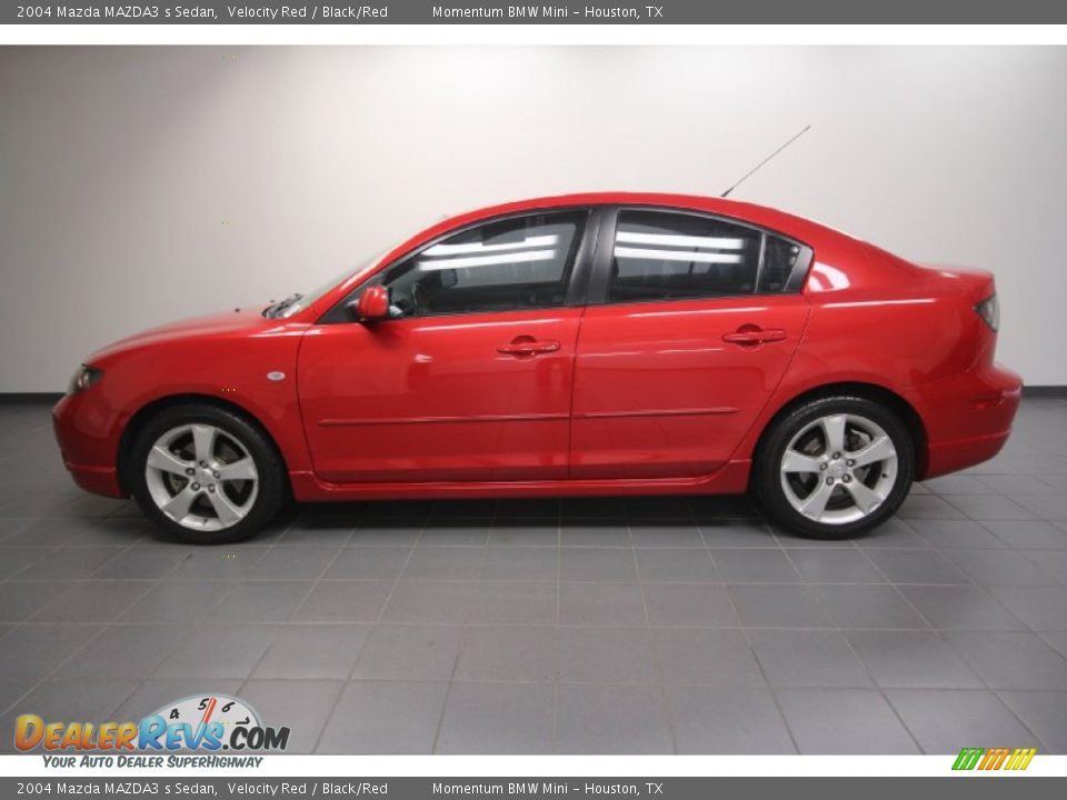 2004 Mazda MAZDA3 s Sedan Velocity Red / Black/Red Photo #2