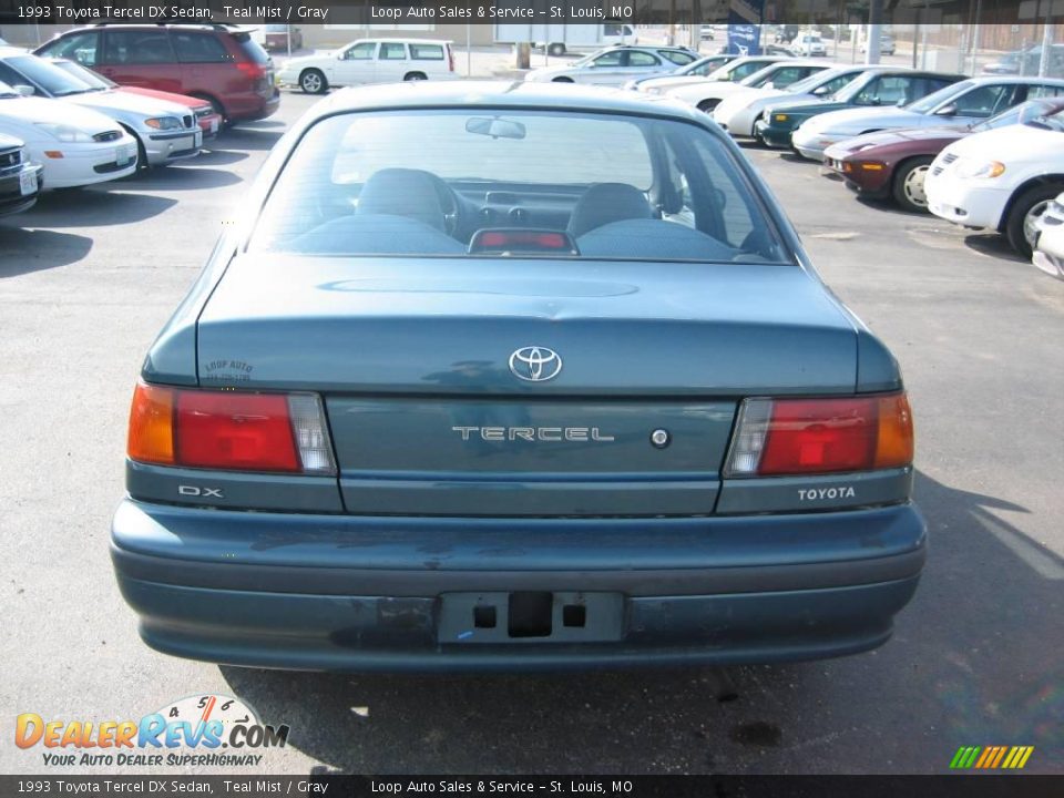 1993 Toyota Tercel DX Sedan Teal Mist / Gray Photo #6