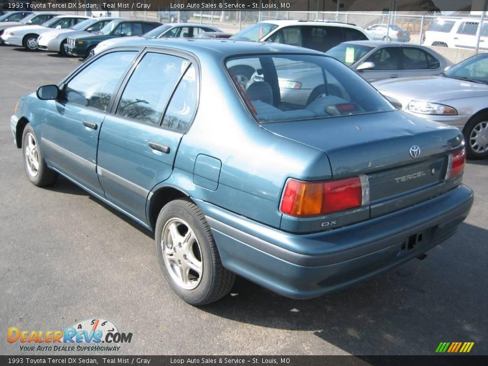 1993 Toyota Tercel DX Sedan Teal Mist / Gray Photo #8