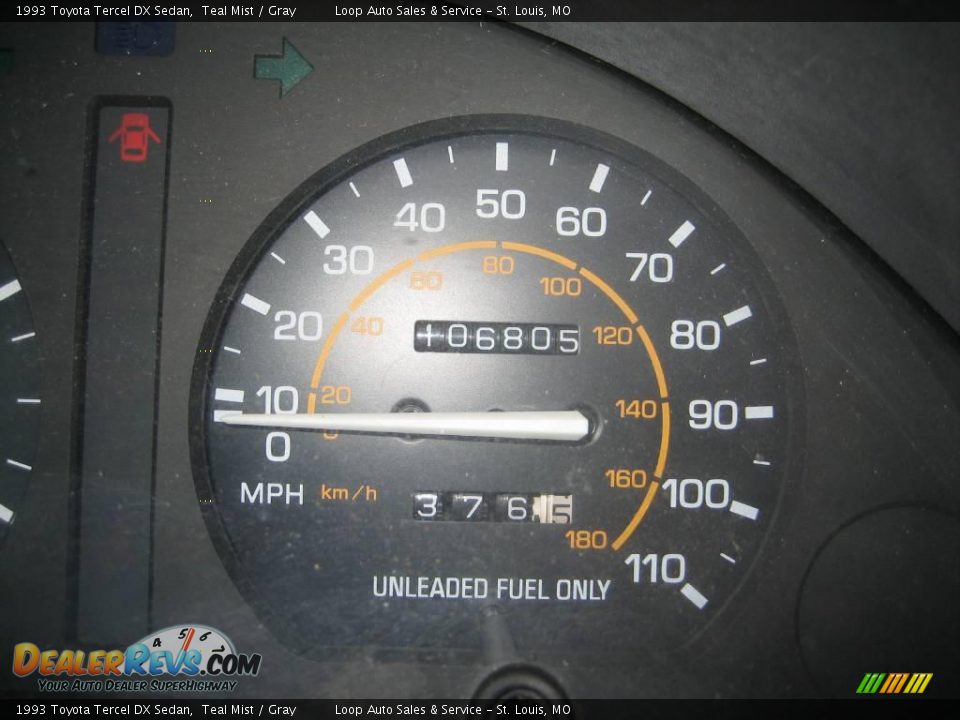 1993 Toyota Tercel DX Sedan Teal Mist / Gray Photo #26