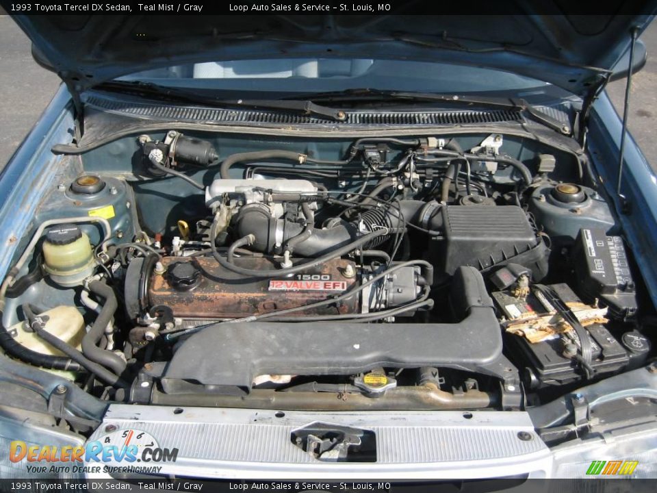 1993 Toyota Tercel DX Sedan Teal Mist / Gray Photo #30