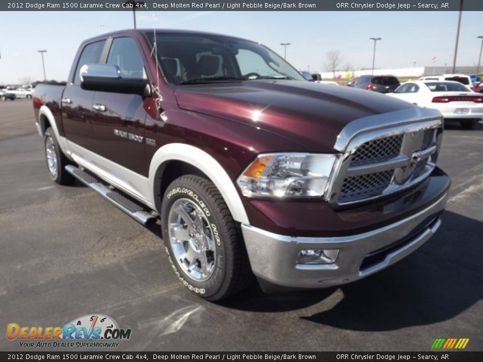 Front 3/4 View of 2012 Dodge Ram 1500 Laramie Crew Cab 4x4 Photo #3