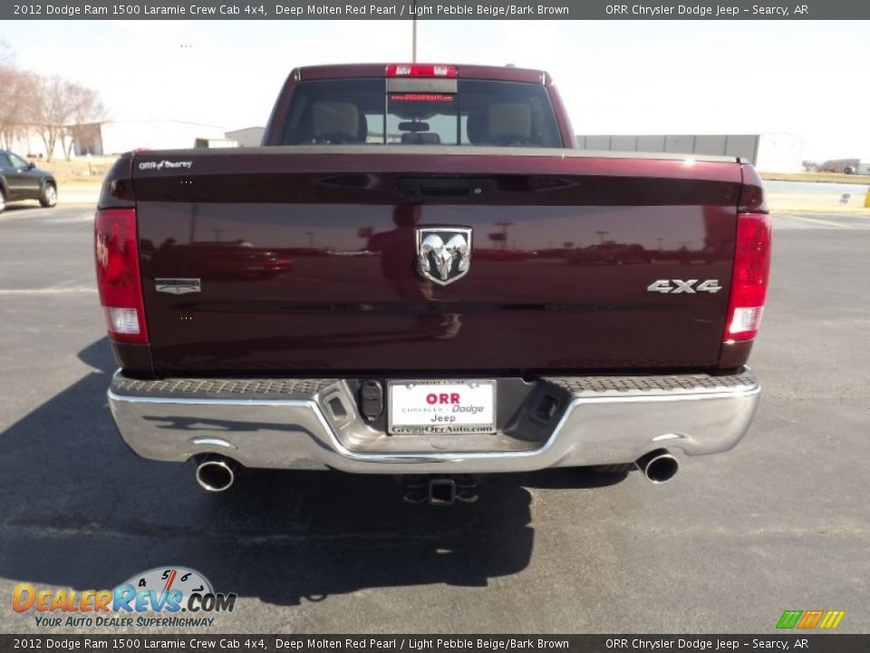 2012 Dodge Ram 1500 Laramie Crew Cab 4x4 Deep Molten Red Pearl / Light Pebble Beige/Bark Brown Photo #6