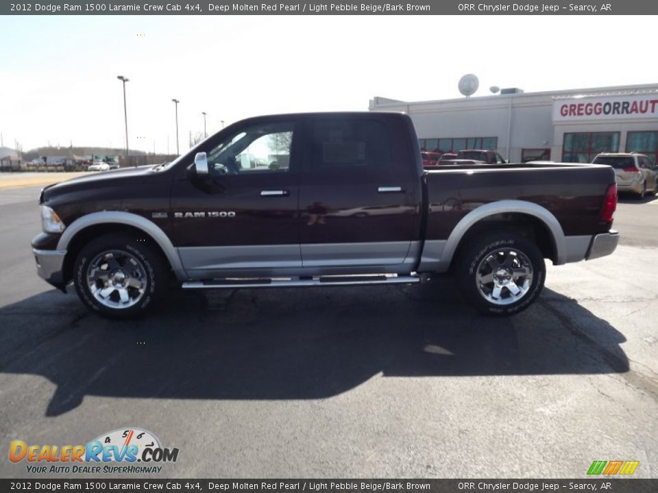 2012 Dodge Ram 1500 Laramie Crew Cab 4x4 Deep Molten Red Pearl / Light Pebble Beige/Bark Brown Photo #8