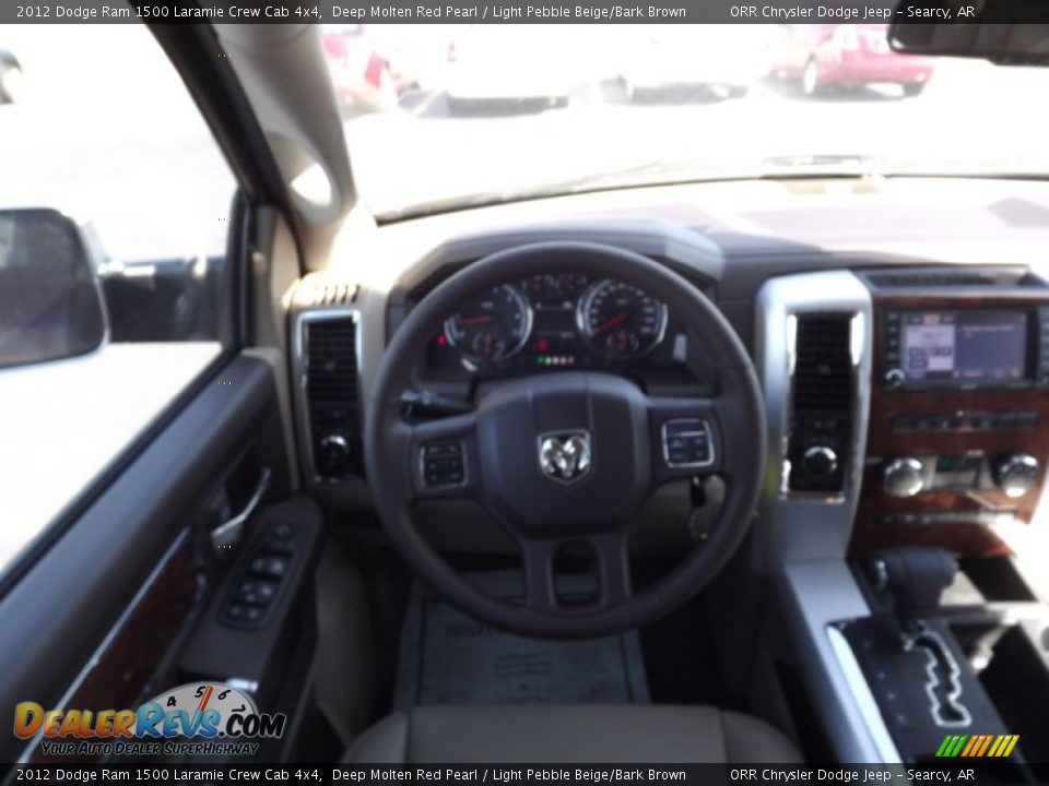 2012 Dodge Ram 1500 Laramie Crew Cab 4x4 Deep Molten Red Pearl / Light Pebble Beige/Bark Brown Photo #9