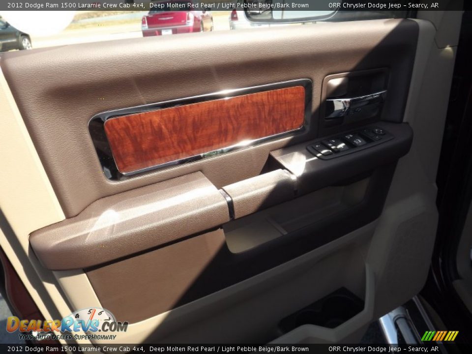 2012 Dodge Ram 1500 Laramie Crew Cab 4x4 Deep Molten Red Pearl / Light Pebble Beige/Bark Brown Photo #12