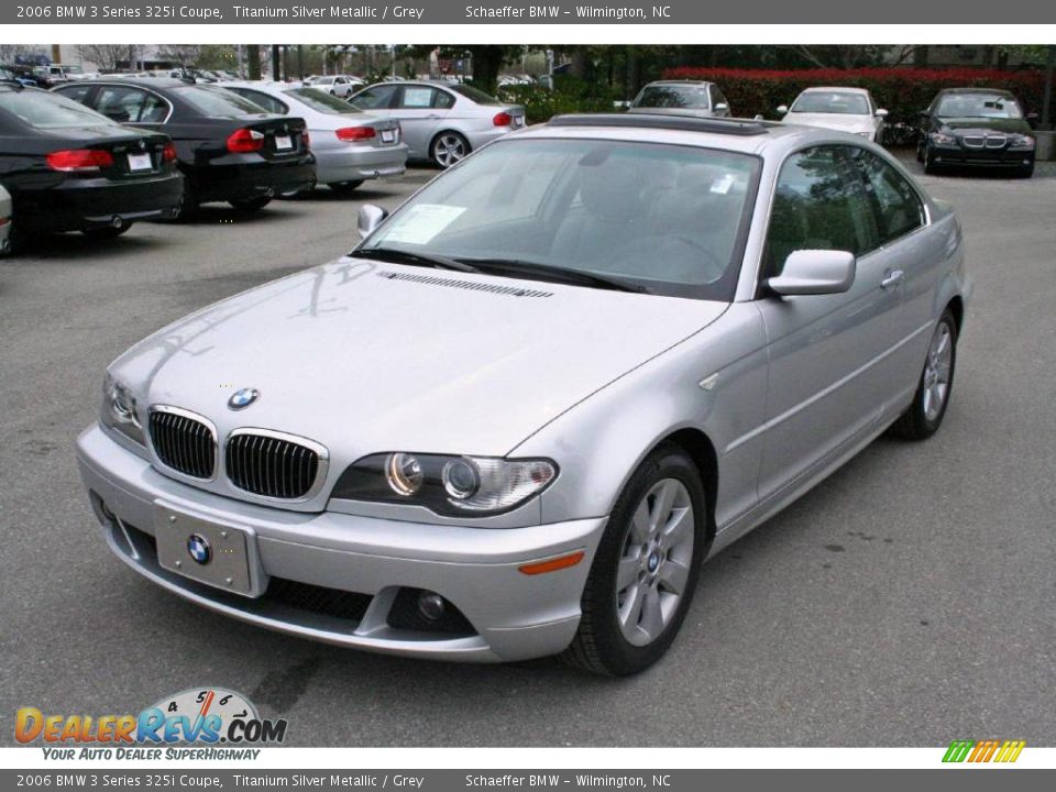 2006 BMW 3 Series 325i Coupe Titanium Silver Metallic / Grey Photo #3