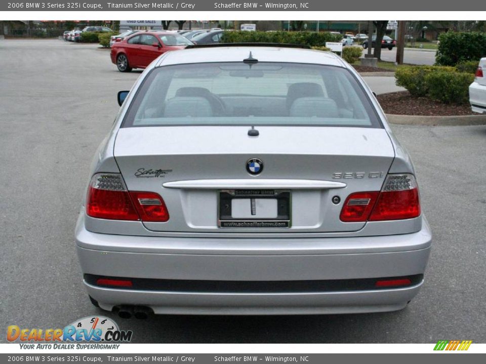 2006 BMW 3 Series 325i Coupe Titanium Silver Metallic / Grey Photo #6