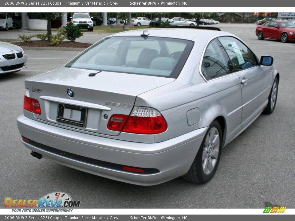 2006 BMW 3 Series 325i Coupe Titanium Silver Metallic / Grey Photo #7