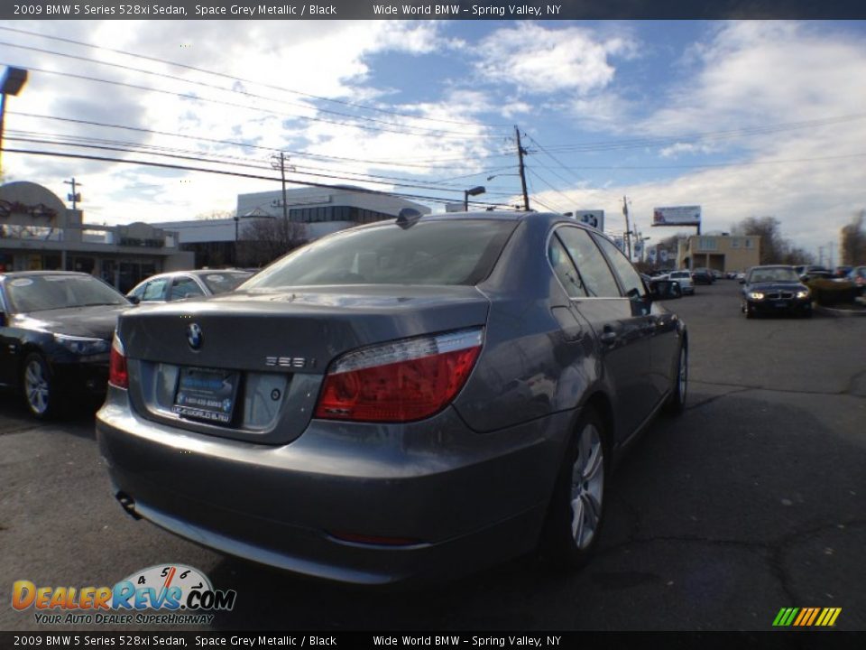 2009 BMW 5 Series 528xi Sedan Space Grey Metallic / Black Photo #4