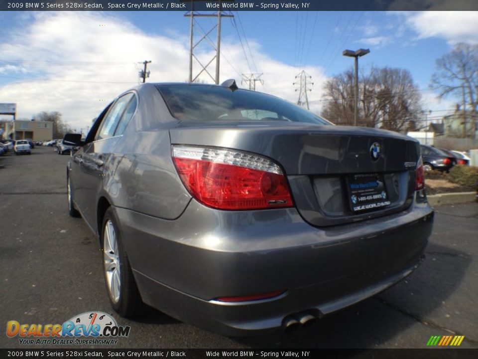 2009 BMW 5 Series 528xi Sedan Space Grey Metallic / Black Photo #6
