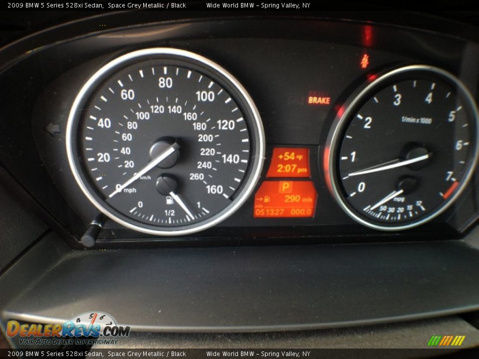 2009 BMW 5 Series 528xi Sedan Space Grey Metallic / Black Photo #15