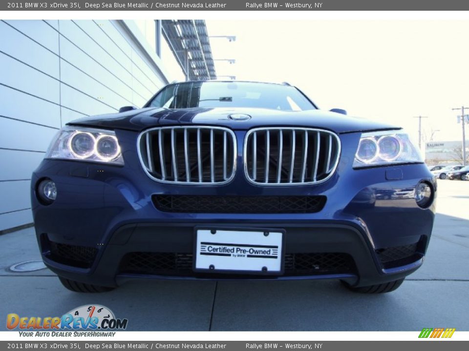 2011 BMW X3 xDrive 35i Deep Sea Blue Metallic / Chestnut Nevada Leather Photo #2