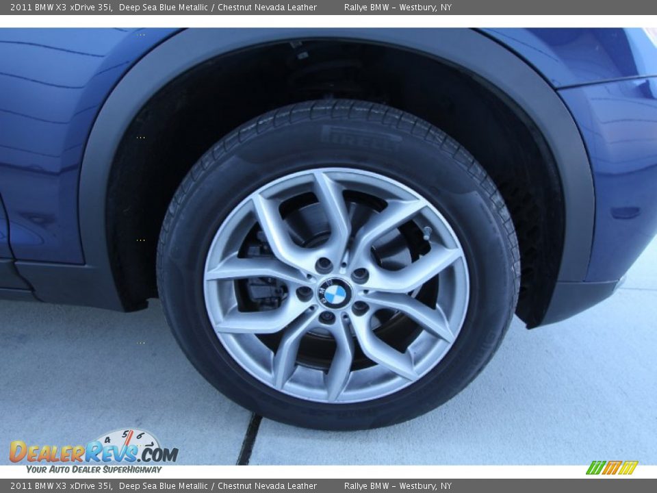 2011 BMW X3 xDrive 35i Deep Sea Blue Metallic / Chestnut Nevada Leather Photo #8