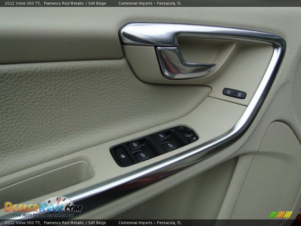 2012 Volvo S60 T5 Flamenco Red Metallic / Soft Beige Photo #14