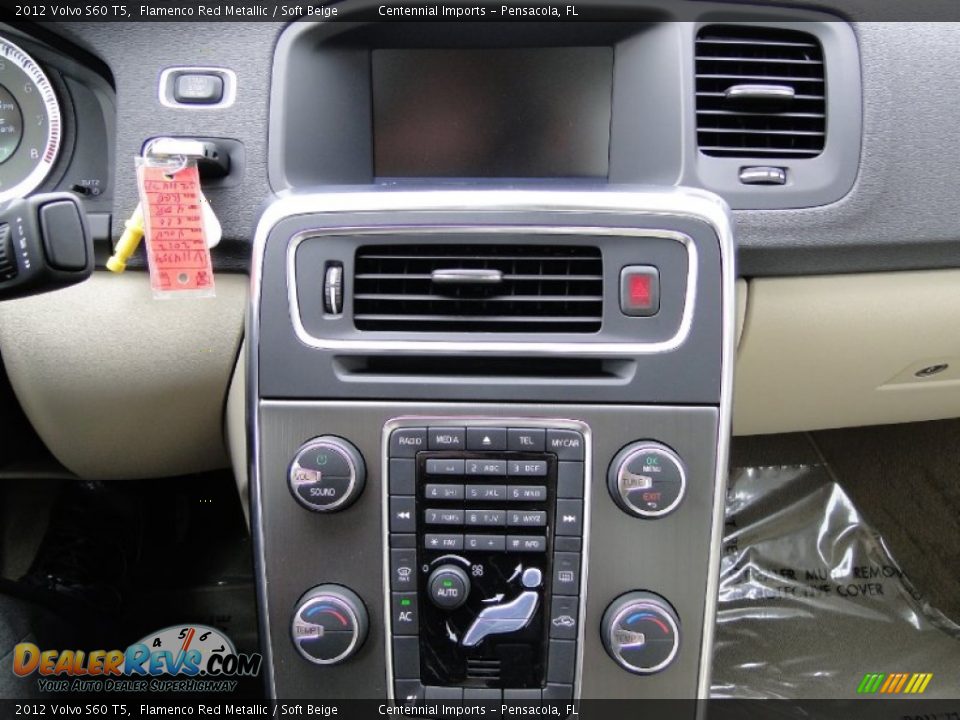 2012 Volvo S60 T5 Flamenco Red Metallic / Soft Beige Photo #19