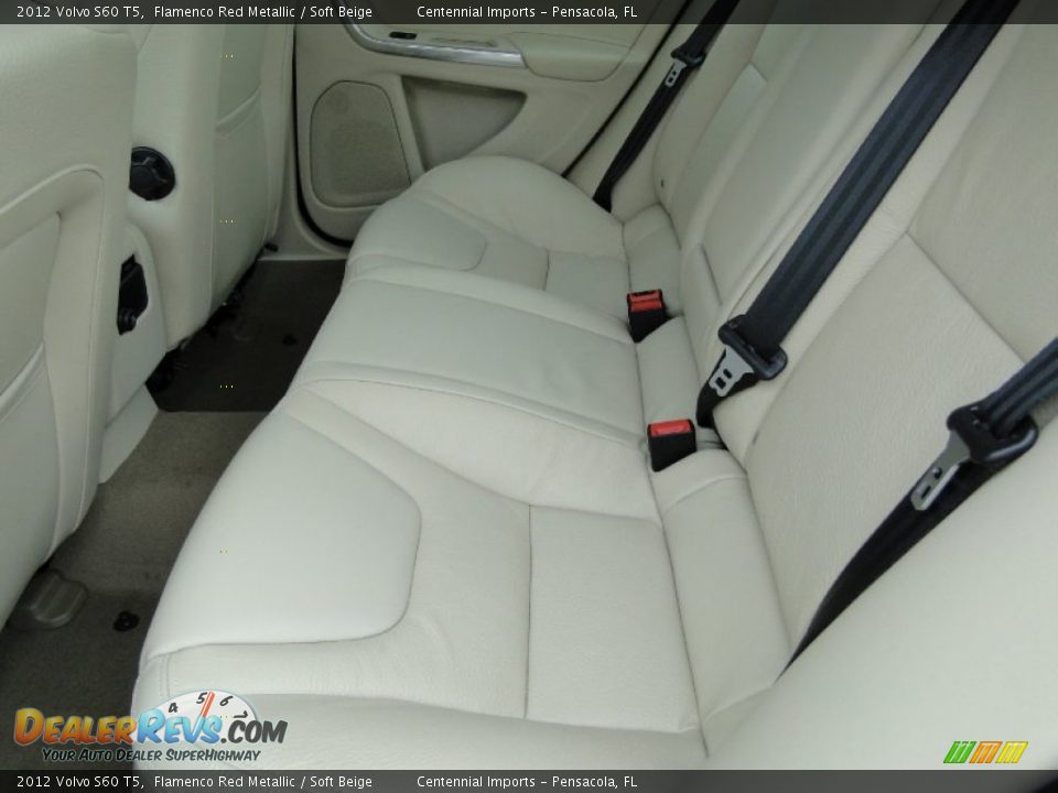 2012 Volvo S60 T5 Flamenco Red Metallic / Soft Beige Photo #24