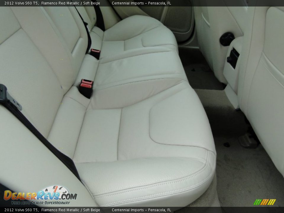 2012 Volvo S60 T5 Flamenco Red Metallic / Soft Beige Photo #26